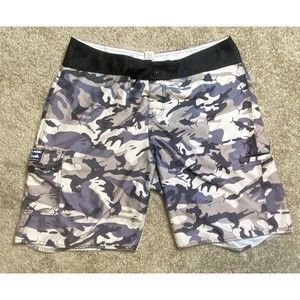 Pelagic shorts 36 swordsfish  camo swim trunks board shorts (see pics measures)